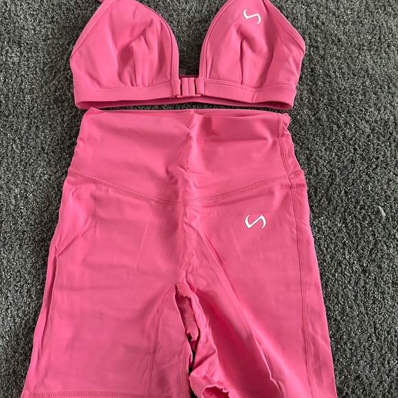 Tlf Apparel Other - Sculpt Activewear Pink Sports Bra and High-Waist Shorts Set
